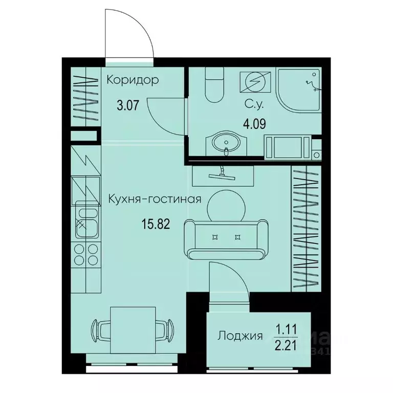 Студия Ленинградская область, Всеволожский район, Заневское городское ... - Фото 1