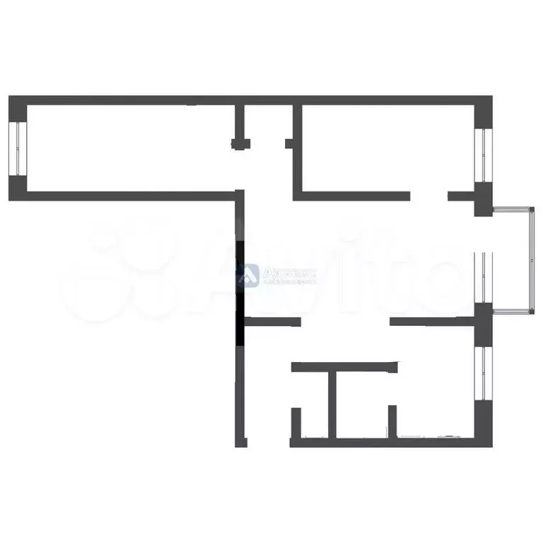 3-к. квартира, 47,4 м, 2/5 эт. - Фото 0