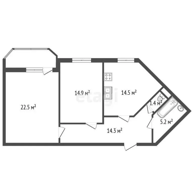 2-комнатная квартира: Санкт-Петербург, улица Савушкина, 36 (72.8 м) - Фото 2