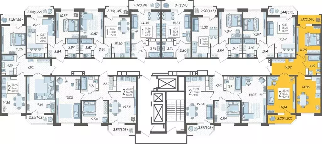 2-комнатная квартира: Краснодар, Уральская улица, 87/7 (60.45 м) - Фото 1