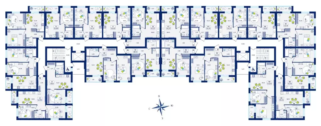 2-к кв. Калининградская область, Зеленоградск  (51.59 м) - Фото 2