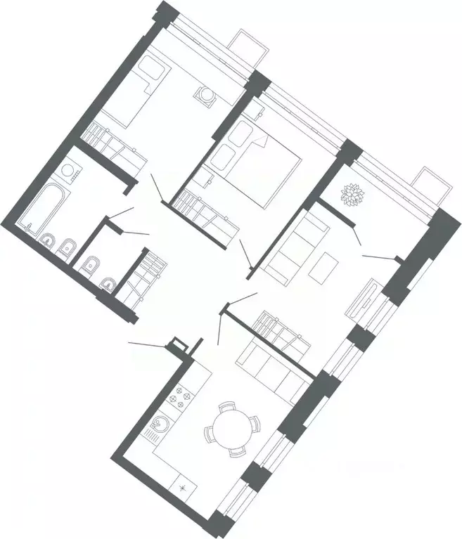 3-к кв. Свердловская область, Екатеринбург ул. Мира, 47/6 (74.44 м) - Фото 0