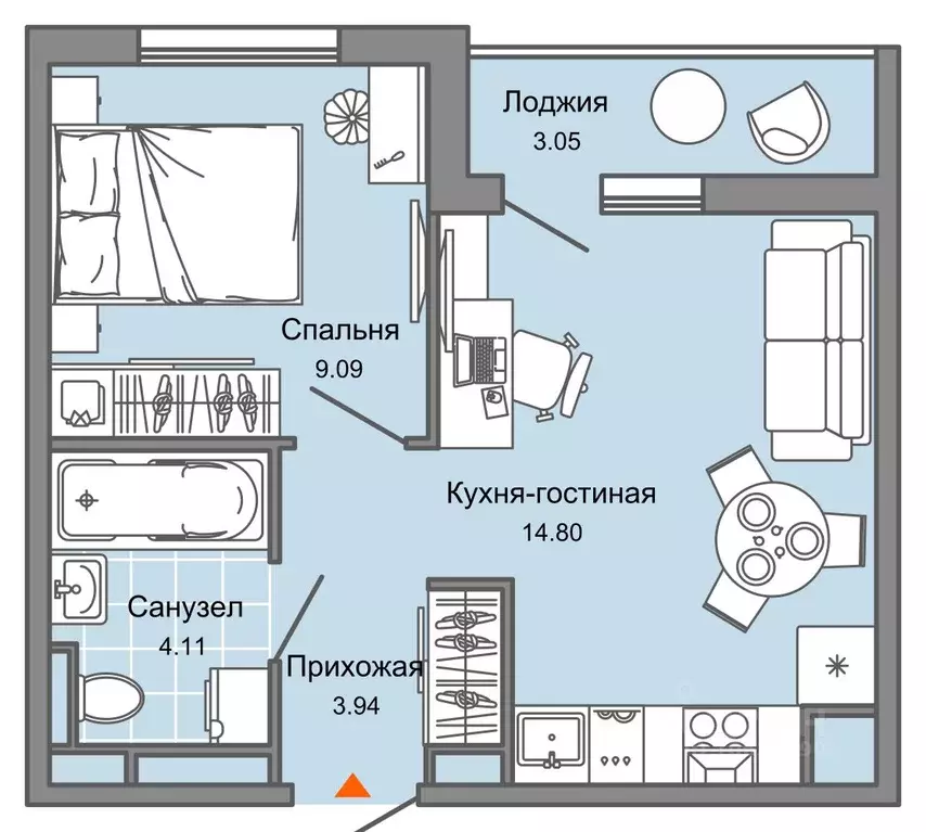 2-к кв. Ульяновская область, Ульяновск Новый Город мкр, Светлые ... - Фото 0