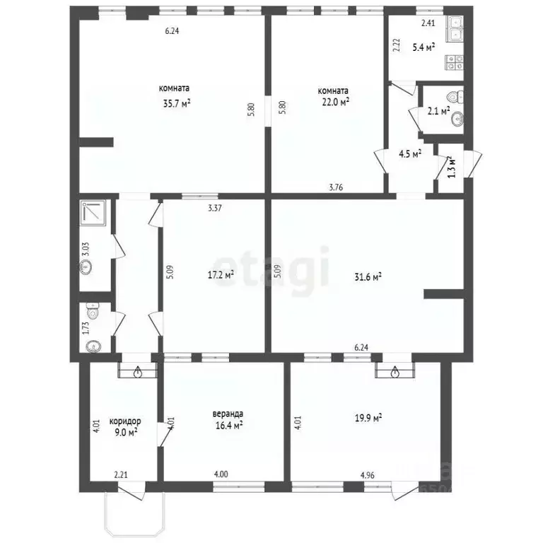 6-к кв. Севастополь ул. Астана Кесаева, 14Б (179.0 м) - Фото 1
