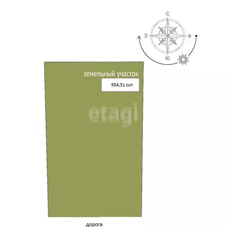 Участок в Сакский район, село Молочное (954.51 м) - Фото 1