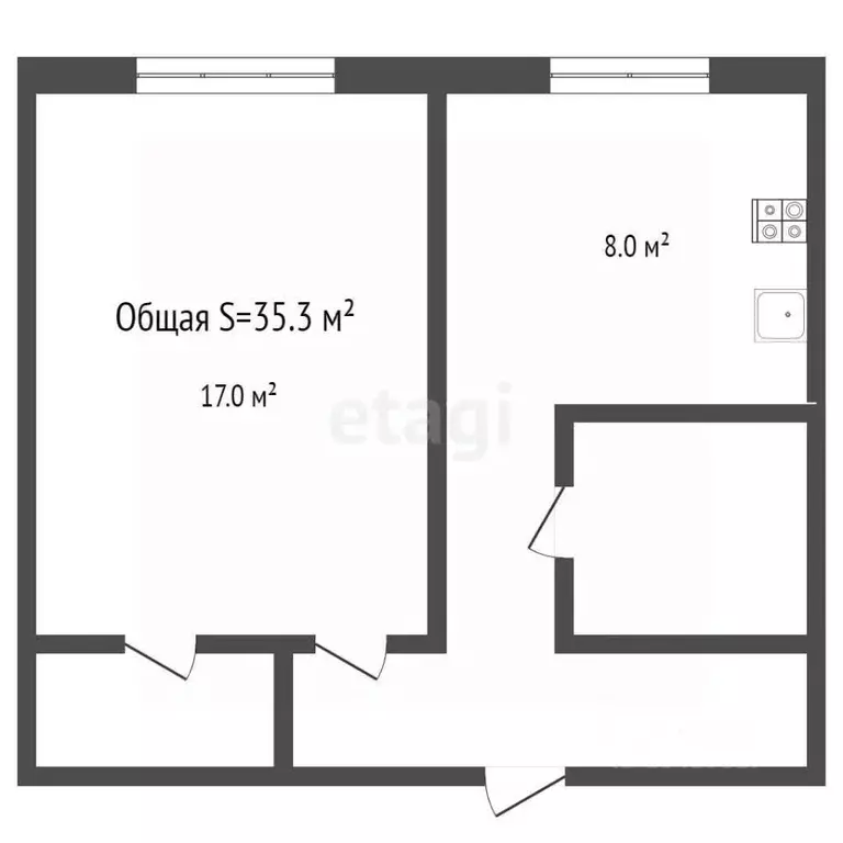 1-к кв. Брянская область, Брянск Транспортная ул., 11 (35.3 м) - Фото 1