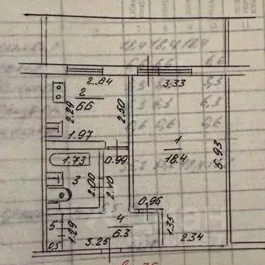1-к кв. Татарстан, Казань ул. Литвинова, 55 (40.0 м) - Фото 2