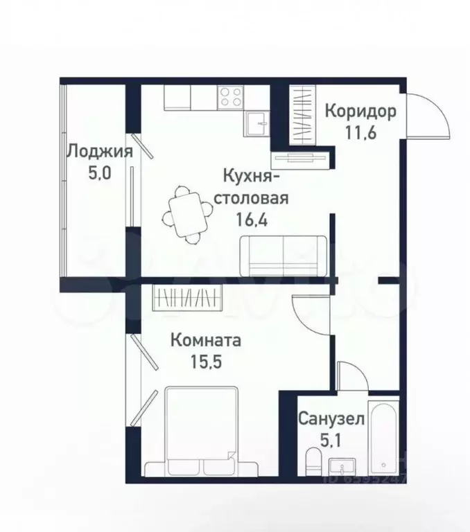 2-к кв. Челябинская область, Челябинский городской округ, пос. ... - Фото 2