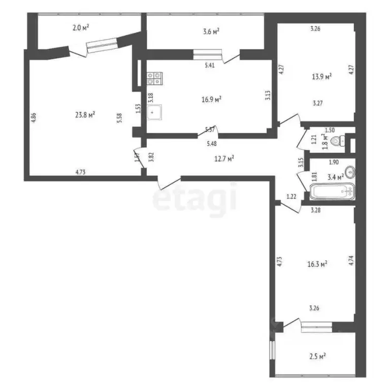 3-к кв. Мордовия, Саранск просп. 70 лет Октября, 77а (88.8 м) - Фото 1