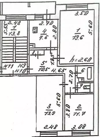 3-к кв. Тверская область, Тверь ул. Грибоедова, 34/68 (67.6 м) - Фото 2