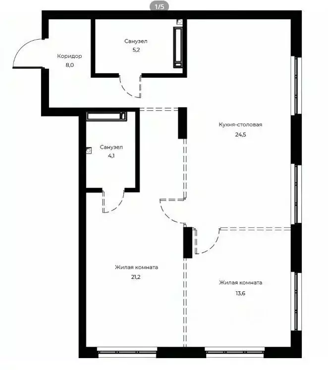 2-к кв. Пензенская область, Пенза Велларт Сити жилой комплекс (76.3 м) - Фото 1