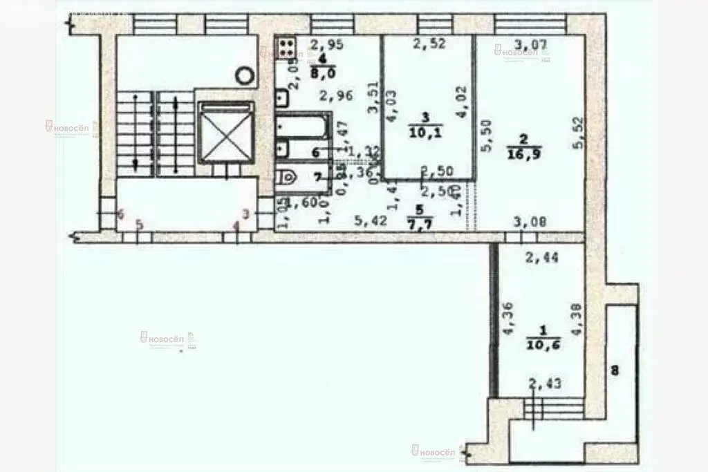 3-комнатная квартира: Екатеринбург, улица Народной Воли, 103 (58 м) - Фото 1
