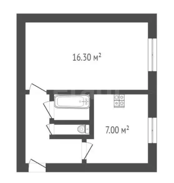1-комнатная квартира: Борисоглебск, Аэродромная улица, 22 (30.9 м) - Фото 1