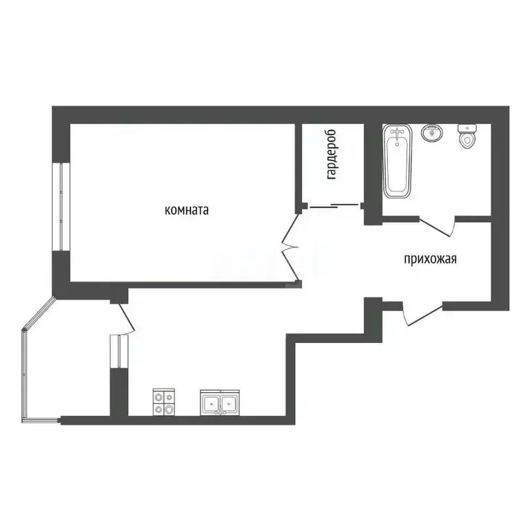 1-к кв. Ростовская область, Батайск Индустриальная ул., 1Б (43.9 м) - Фото 1
