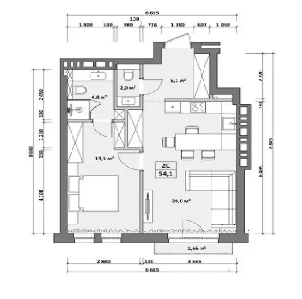 2-к кв. Новосибирская область, Новосибирск ул. Победы, 55/1 (88.7 м) - Фото 1