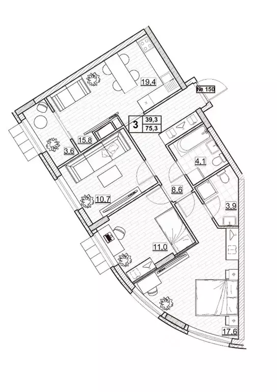 3-к кв. Нижегородская область, Нижний Новгород ул. Ванеева (75.3 м) - Фото 0