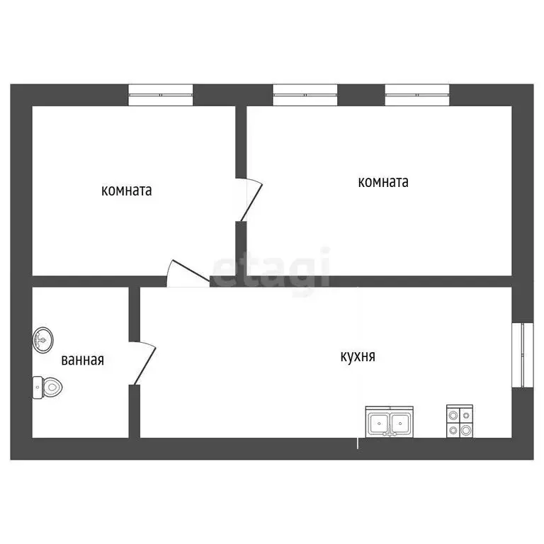 Дом в село Печёркино, улица Будённого (53.8 м) - Фото 1