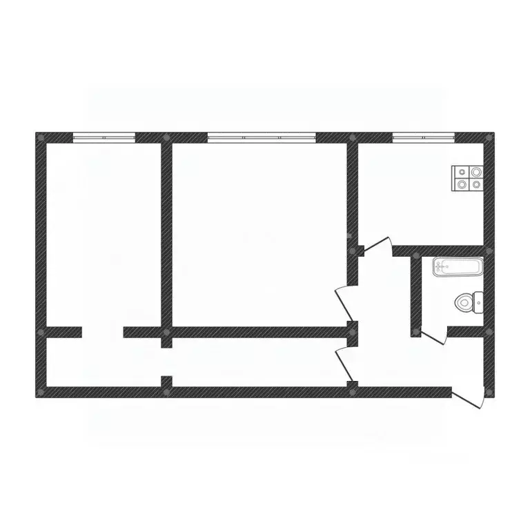 2-к кв. Липецкая область, Липецк ул. Космонавтов, 58 (45.3 м) - Фото 2