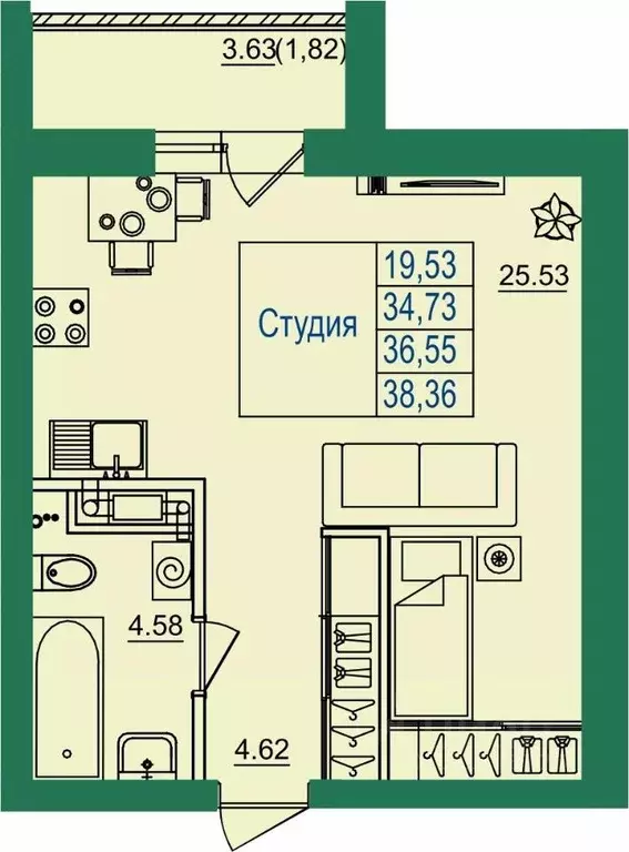 Студия Владимирская область, Владимир пос. Заклязьменский, Заречье ... - Фото 1