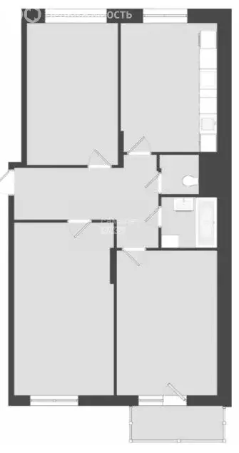 3-комнатная квартира: Липецк, Минская улица, 6Б (80.9 м) - Фото 1