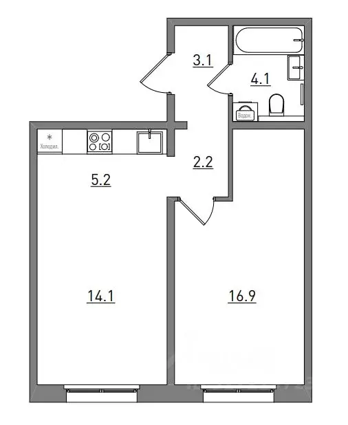 2-к кв. Кировская область, Киров ул. Чистопрудненская, 13А (45.6 м) - Фото 1
