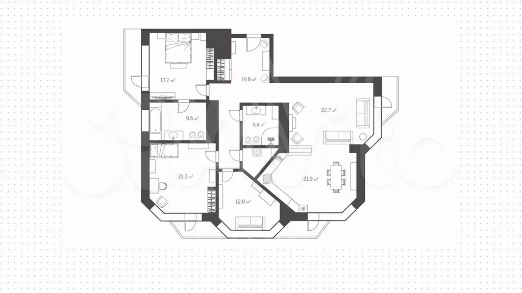 4-к. квартира, 135 м, 3/5 эт. - Фото 0