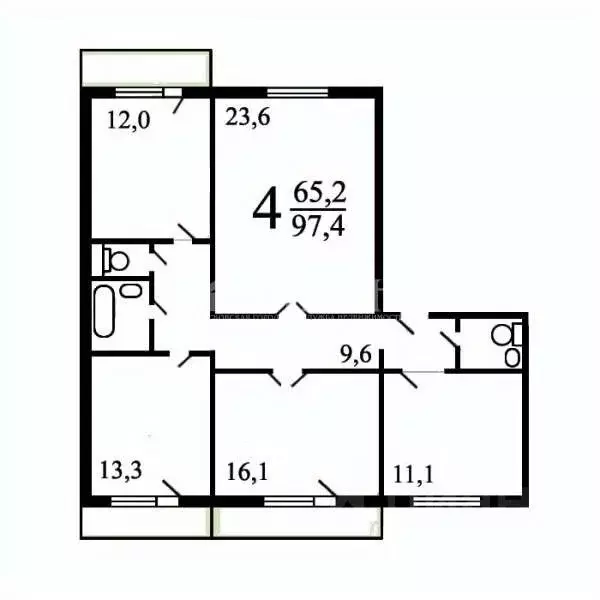 4-к кв. Москва ул. Рудневка, 18 (98.0 м) - Фото 1