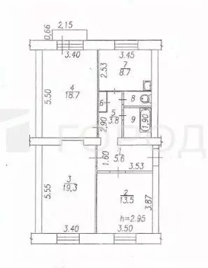 3-к кв. Кемеровская область, Новокузнецк ул. Ленина, 91 (75.1 м) - Фото 1