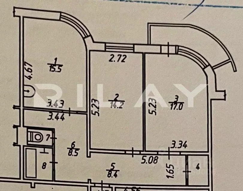 2-к кв. Калужская область, Калуга Звездная ул., 18А (68.7 м) - Фото 2