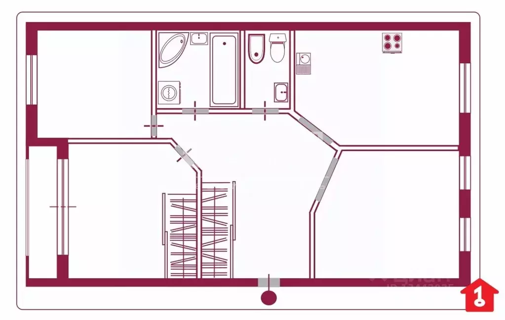 3-к кв. Омская область, Омск ул. 25 лет Октября, 11 (106.3 м) - Фото 2