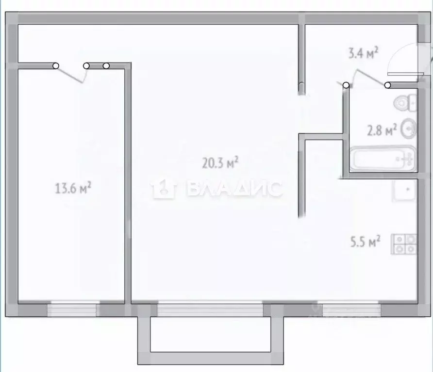 2-к кв. Москва ул. Винокурова, 12К2 (44.8 м) - Фото 1