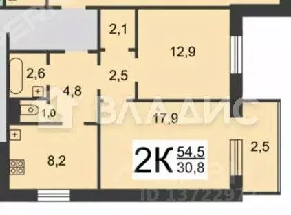 2-к кв. Нижегородская область, Нижний Новгород Молодежный просп., 38к2 ... - Фото 2