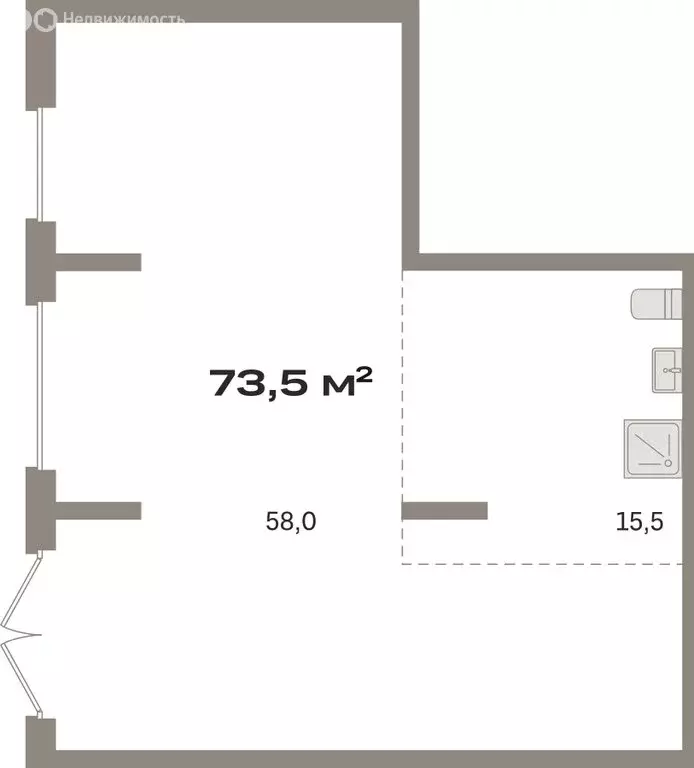 Торговая площадь (73.52 м) - Фото 1