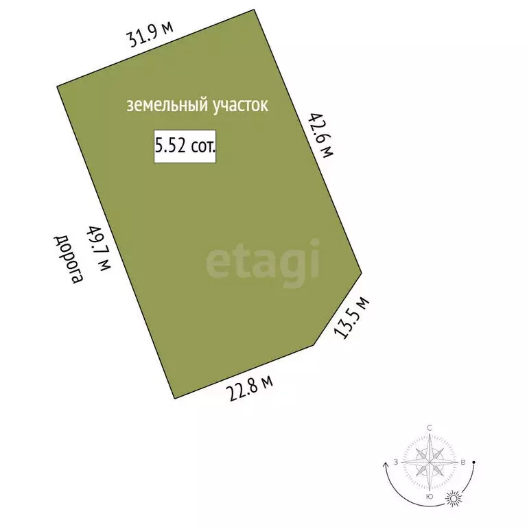 Участок в Ессентуки, Базарный переулок (5.52 м) - Фото 1