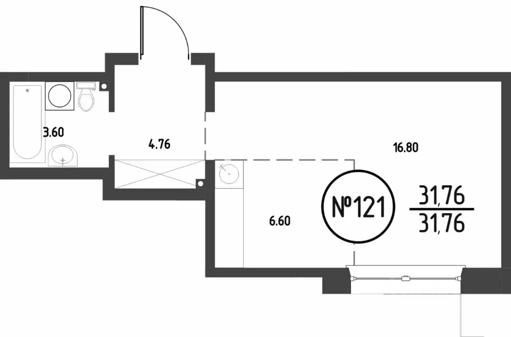 1-к кв. Иркутская область, Иркутск Макс жилой комплекс (31.76 м) - Фото 1