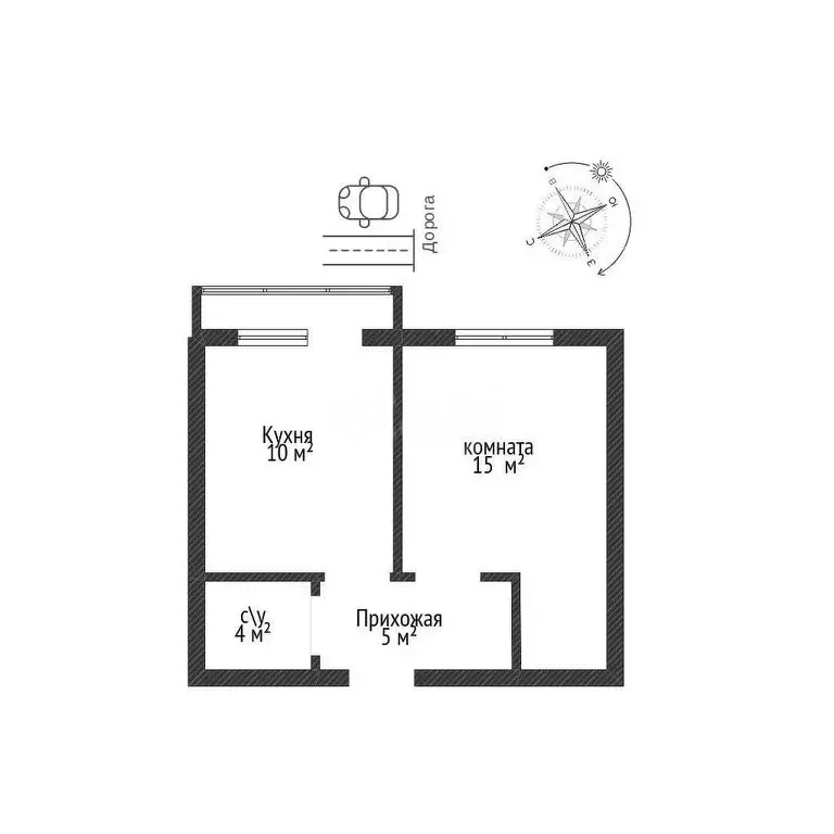 1-комнатная квартира: Майкоп, улица Коммунаров, 147 (36.3 м) - Фото 0