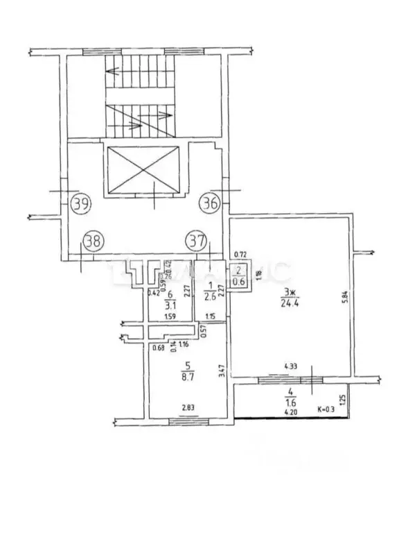 1-к кв. Калининградская область, Калининград Осенняя ул., 1 (39.9 м) - Фото 2