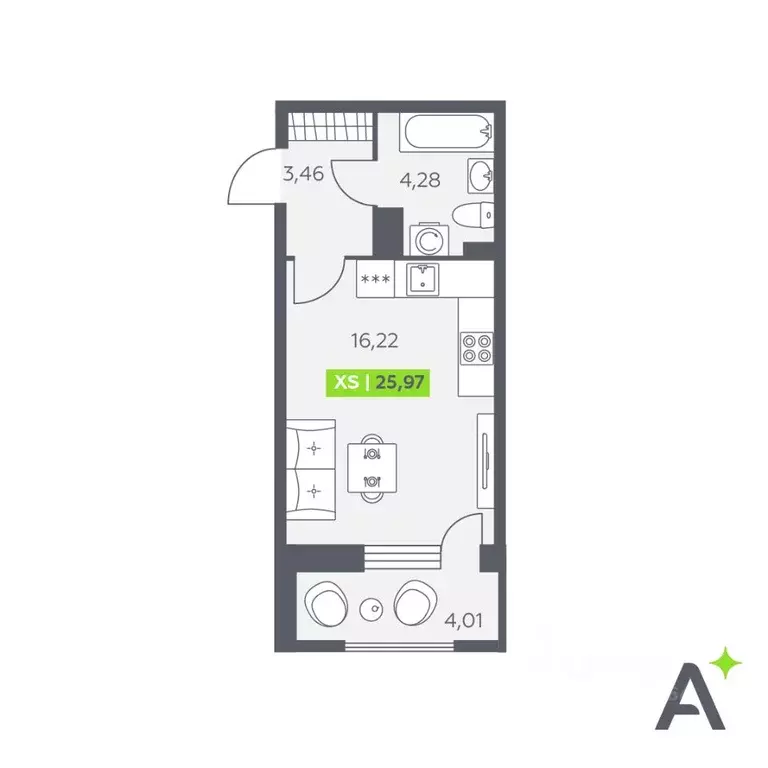 Студия Ленинградская область, Всеволожский район, Заневское городское ... - Фото 1