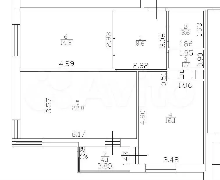 2-к. квартира, 70 м, 4/25 эт. - Фото 0