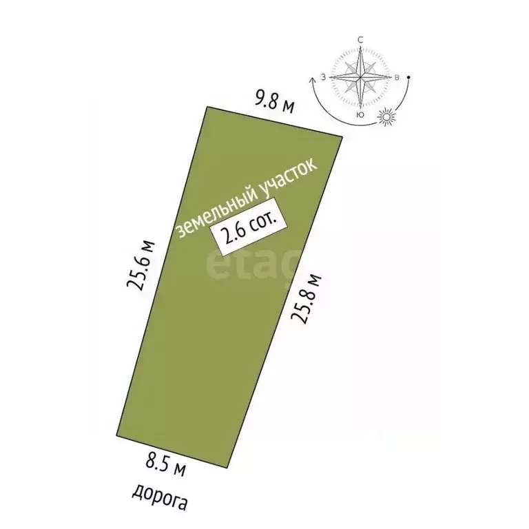 Участок в Ростовская область, Ростов-на-Дону Горизонтальная ул. (2.6 ... - Фото 1