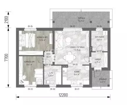 Дом в Феодосия, Симферопольское шоссе, 17 (70.06 м) - Фото 1