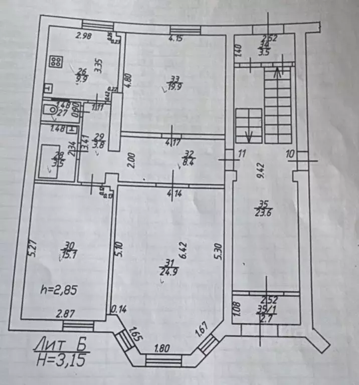 Квартира, 3 комнаты, 86.8 м - Фото 0