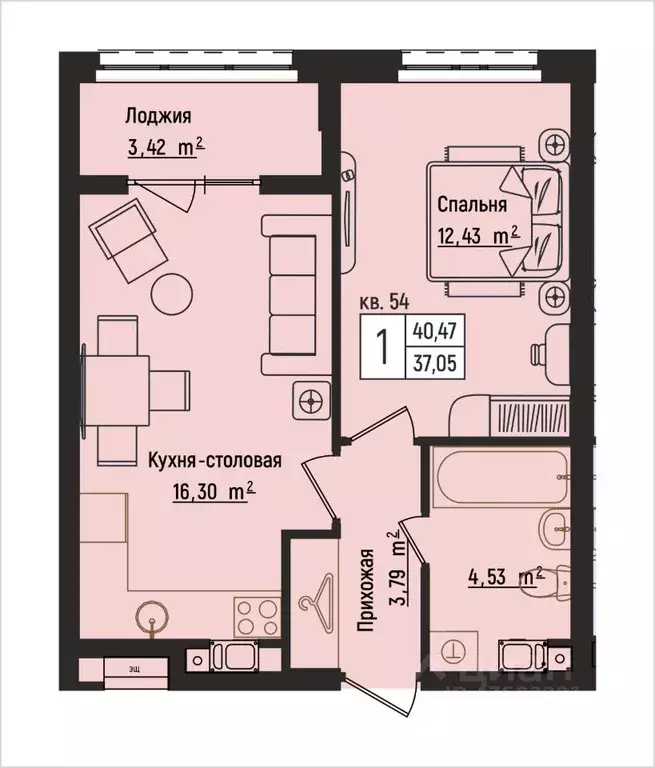 1-к кв. Нижегородская область, Нижний Новгород Литературная ул., 5 ... - Фото 1
