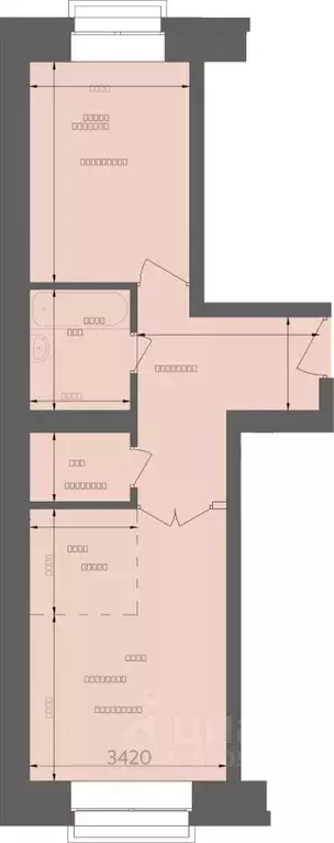 2-к кв. Хакасия, Абакан Скандия жилой комплекс (39.38 м) - Фото 1