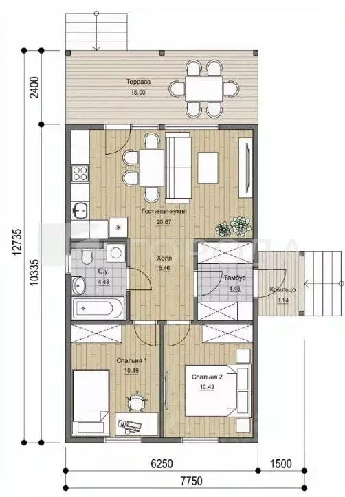 Дом в Алтайский край, Барнаул городской округ, Поселок Казенная заимка ... - Фото 1