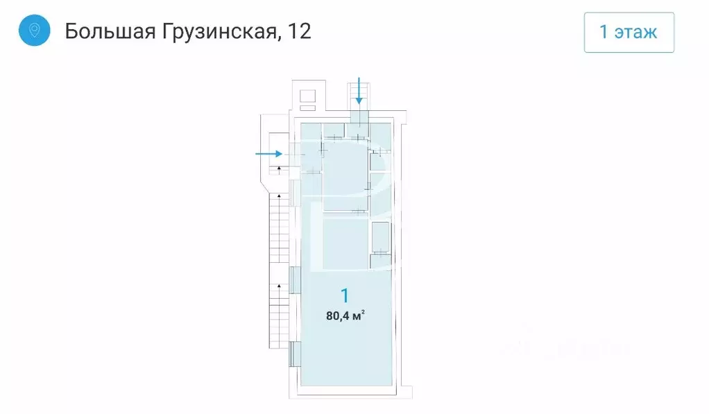 Помещение свободного назначения в Москва Большая Грузинская ул., 12 ... - Фото 1