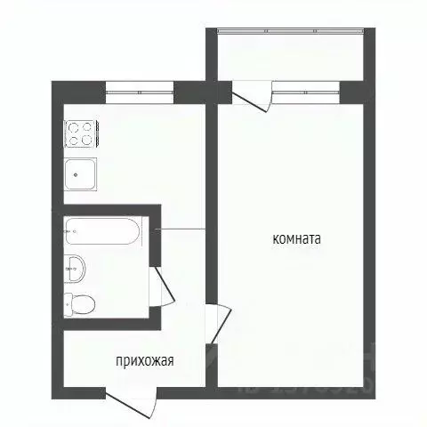 1-к кв. Коми, Сыктывкар ул. Димитрова, 54 (30.8 м) - Фото 1