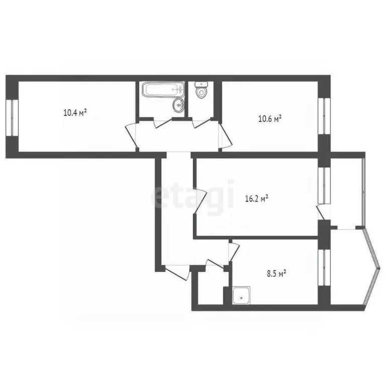 3-к кв. Красноярский край, Красноярск Краснодарская ул., 19А (72.0 м) - Фото 1