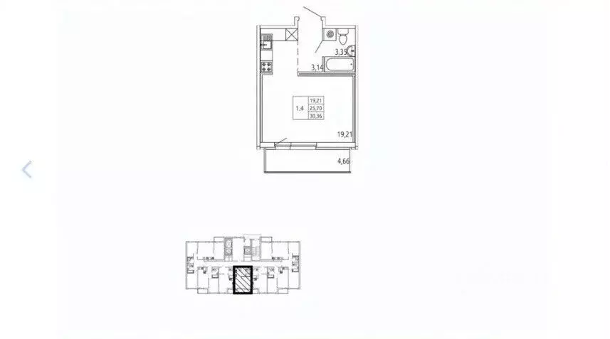 Студия Ленинградская область, Всеволожский район, пос. Бугры ул. ... - Фото 2