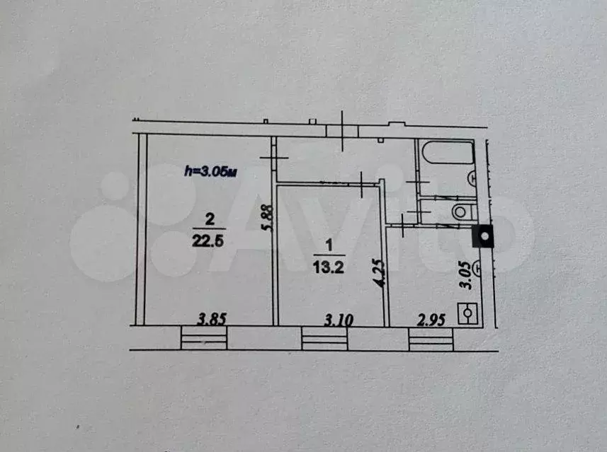 2-к. квартира, 56,5 м, 3/7 эт. - Фото 0